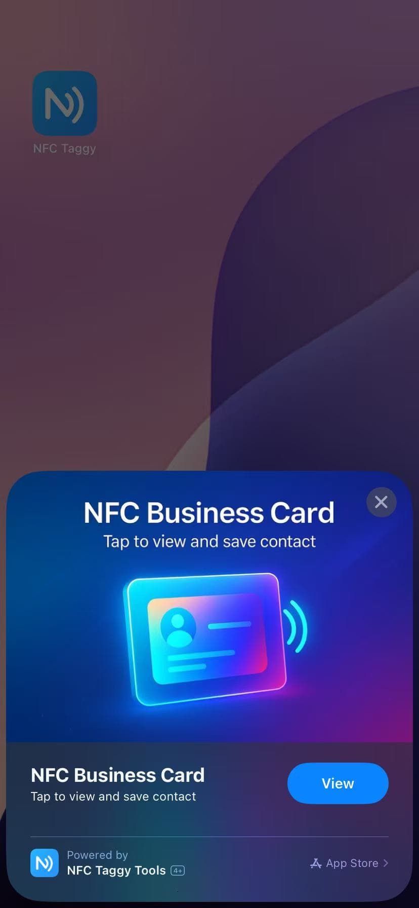 Test Your Digital Business Card - Screenshot